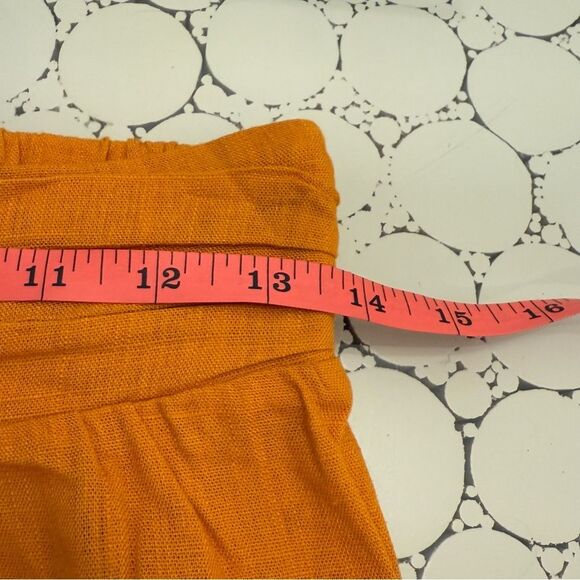 Miou Muse Linen Blend Wide Leg orange Rust Pants size Medium - Picture 9 of 13